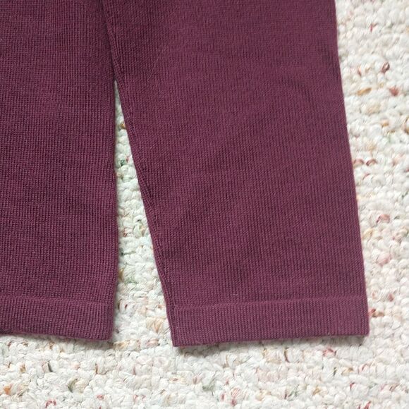 Lord & Taylor Extra Fine 100%Merino Wool Sweater Womens M Burgundy Purple Luxury - Picture 5 of 8